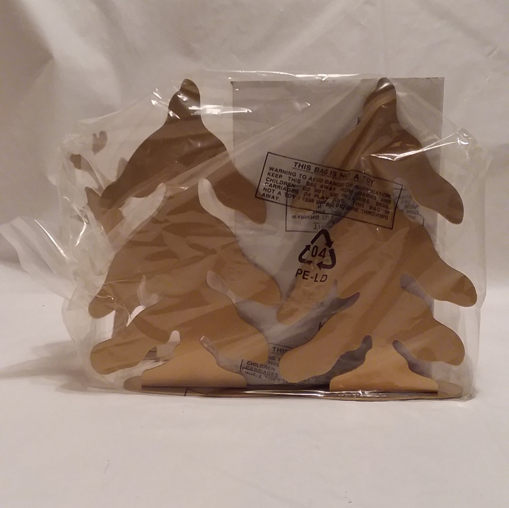 Winter Woodland Gold Reindeer Trees Candle Holder NIB - Picture 4 of 8